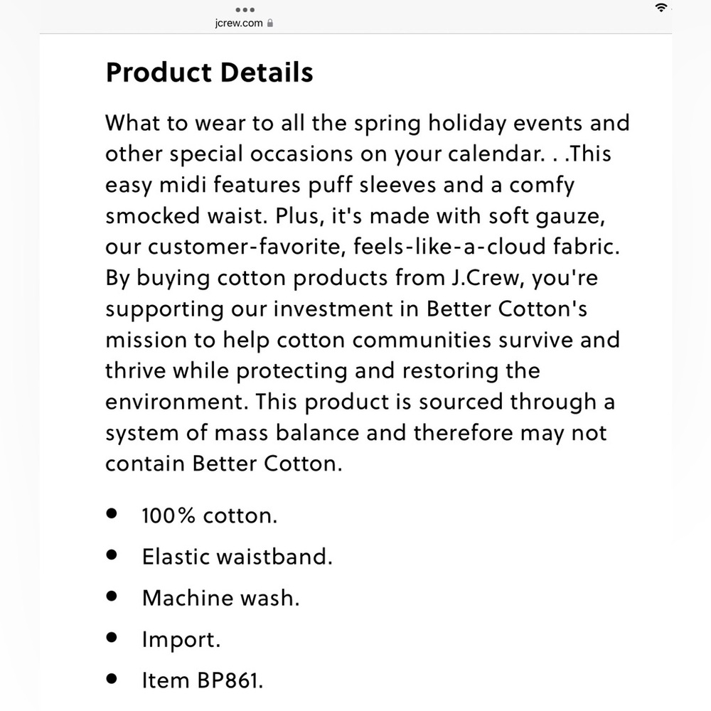 NWT J. Crew Soft Gauze Dress - Picture 5 of 7